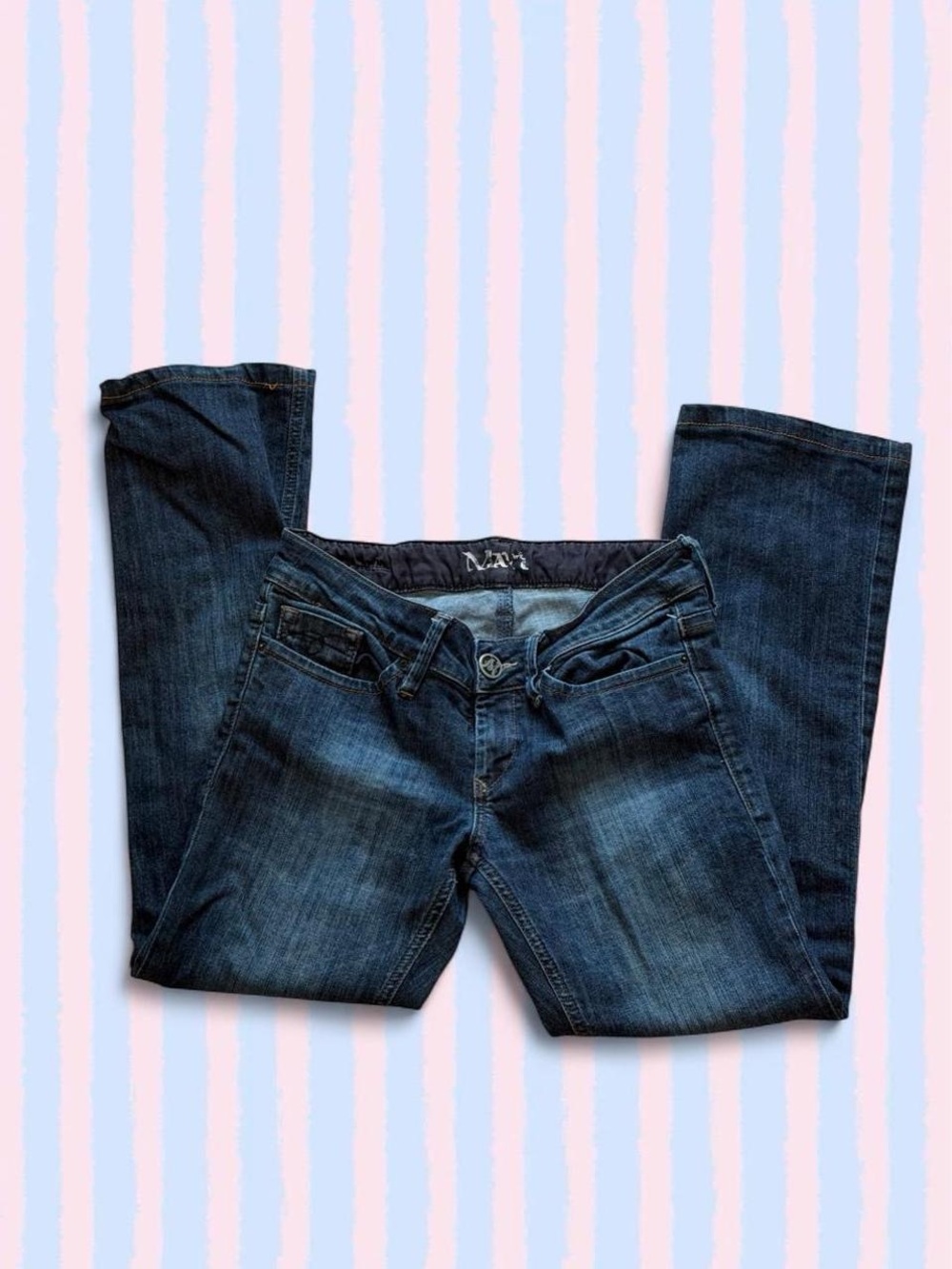 Mavi Dark Blue Straight Leg Jeans
